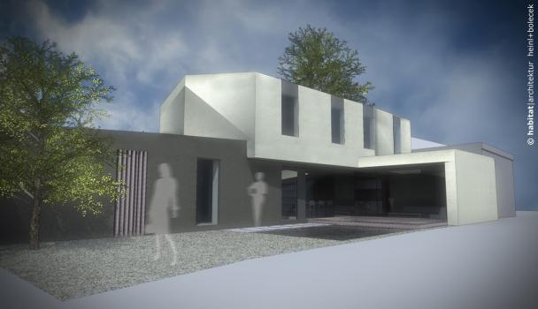 Haus H | Tulln | NÖ | Rendering Hofseite